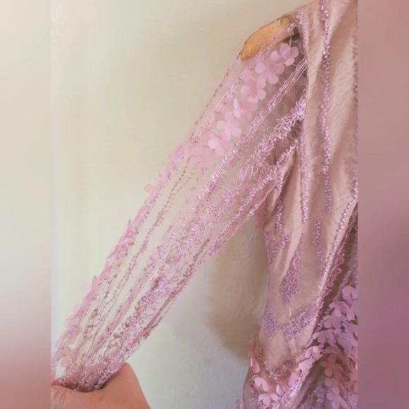 Dress the Population Pink and Purple Lace Dress - Picture 8 of 10